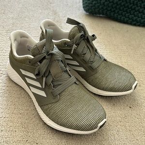 Barely worn Adidas army green sneakers